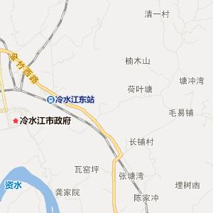 娄底市冷水江市行政地图