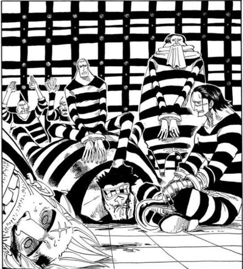 潜入成功,准备营救开始越狱但是克洛克达尔并不像逃走,mr1也留了下来