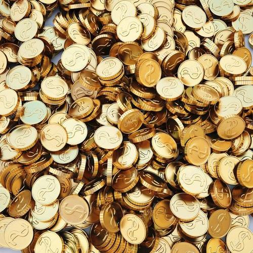 堆的金币.3d 图像