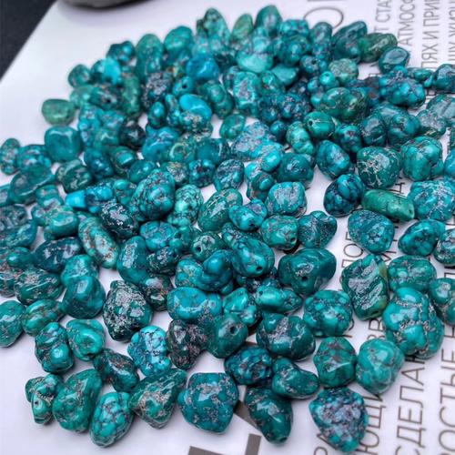 原矿无忧化绿松石原石随形高瓷蓝玉化料 diy随意搭配