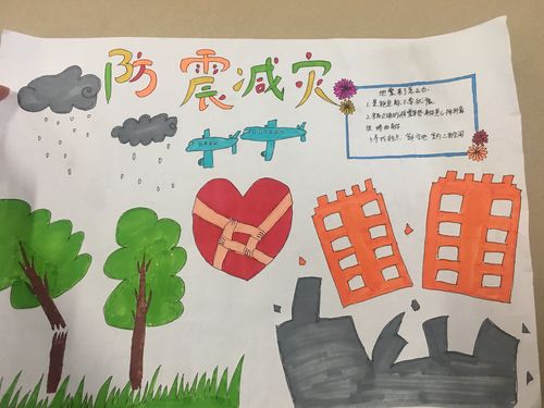 防震救灾绘画,小展示.