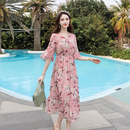 2021夏流行女装款式,2021最流行的女装夏款 【2021夏季新款】雪纺连衣裙流行女装时尚气质韩版夏