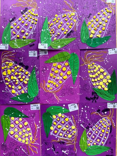 小班儿童画99玉米99美术绘画课教案_儿童画_玉米