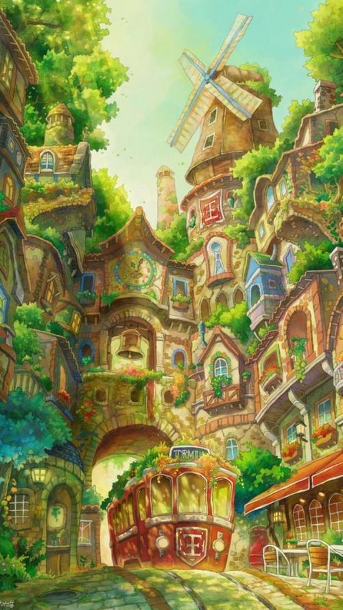 小清新动漫城堡唯美梦幻高清手机壁纸下载 #二次元# #城堡