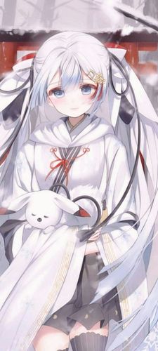 白发动漫壁纸女