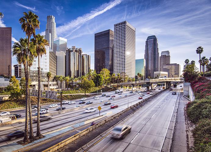美国,摩天大楼,道路,洛杉矶,加利福尼亚州,城市,照片