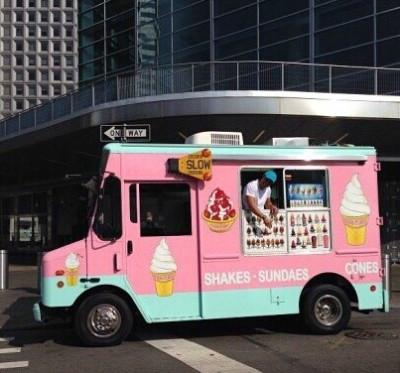 穿梭于大街小巷的冰激凌车 好可爱