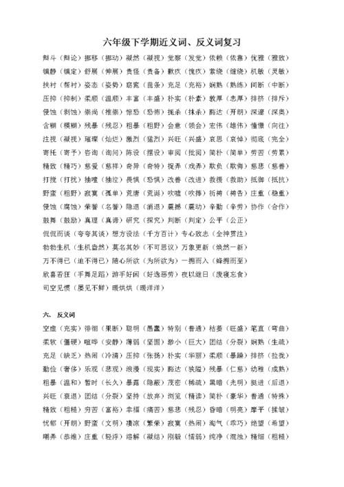 六年级下学期近义词.doc 3页