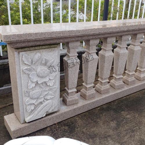 石材花瓶柱护栏效果图阳台石栏杆图片