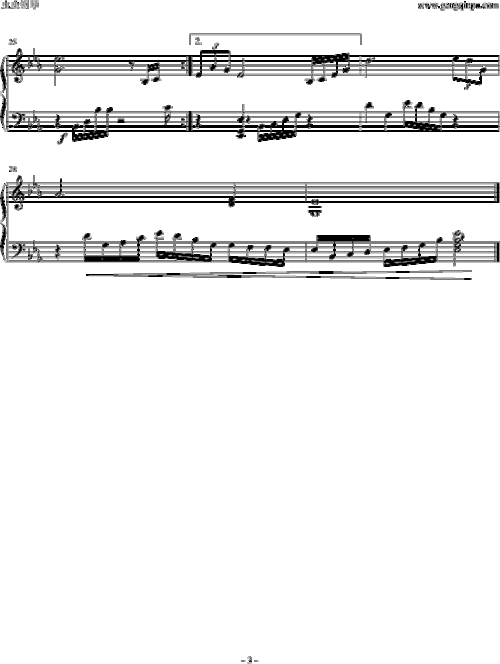 报答 钢琴谱(五线谱)