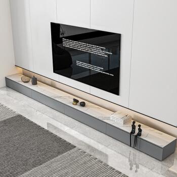 伊舟 岩板电视柜现代简约大理石地台轻奢极简电视机柜