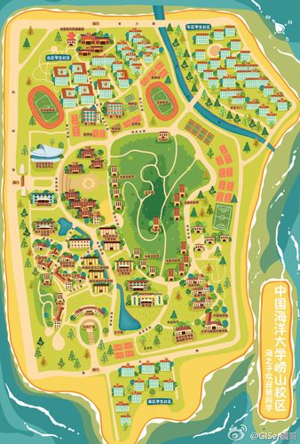谁能给我一个中国海洋大学崂山校区平面图,网上的图片