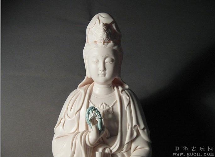 珍贵的苏杜村制仿德化瓷净瓶观音