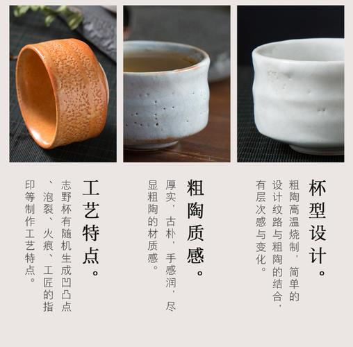柴田陶器日本进口志野烧杯子粗陶手制柴烧风格茶杯小酒杯