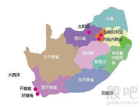 刚刚看了全球地图钴矿分布鹏欣买下的金矿位置在约翰内斯堡西南部正好