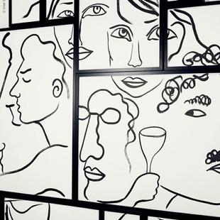 墙面简笔画装饰花藤房顶墙贴 客厅墙上贴纸装饰卧室墙壁贴花 吊灯贴