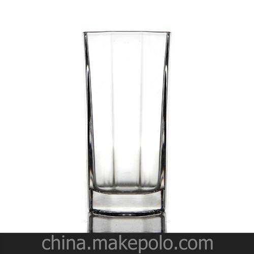 厂家直供 库存玻璃口杯简约现代透明玻璃高口杯 正多边形玻璃杯图片