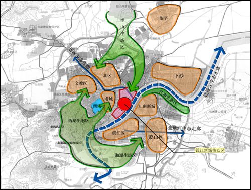 钱江新城区域位置规划图---杭州写字楼网