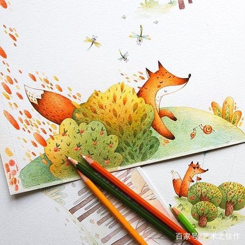 小清新彩铅手绘插画,这个风格好喜欢啊