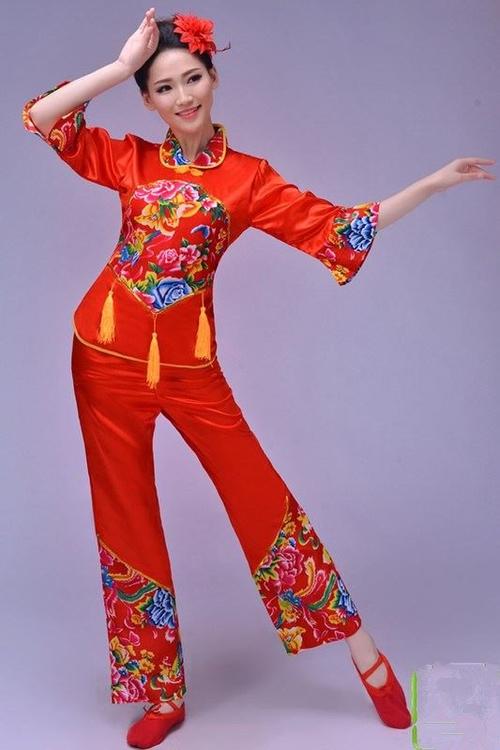 秧歌服女扭秧歌演出服套装中老年二人台二人转舞蹈演服开门红成人