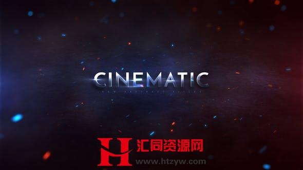 电影预告片文字标题动画爆炸撞击粒子特效视频ae模板素材