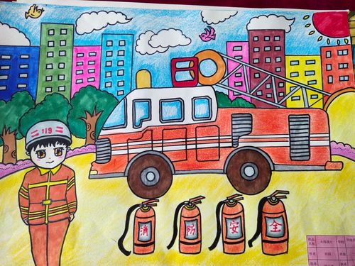 我是小小消防员――华池县第二幼儿园亲子消防安全绘画作品展.