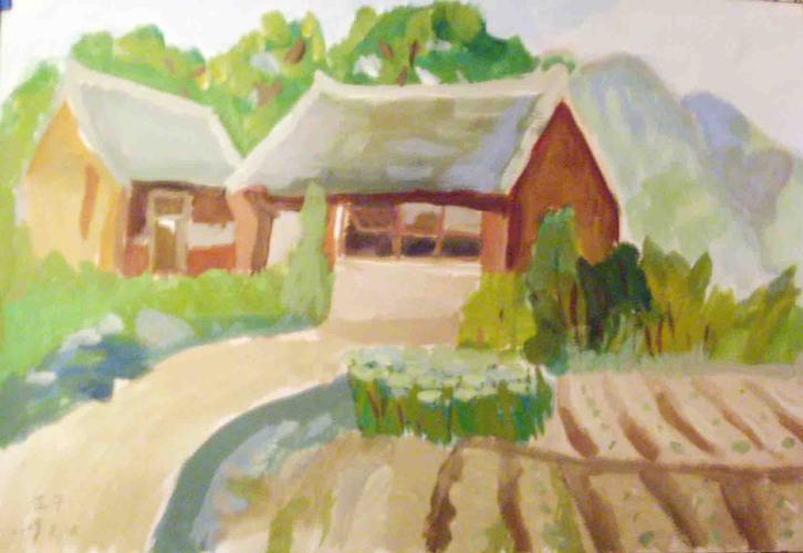 张凡凡水粉画正午2009年8月20日