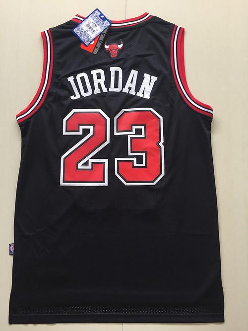 公牛队23号乔丹套装黑色网眼xxs--xxl