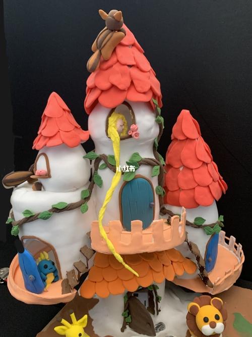 森林城堡_城堡_森林_粘土_手工制作_超轻粘土手工_兴趣爱好_手工