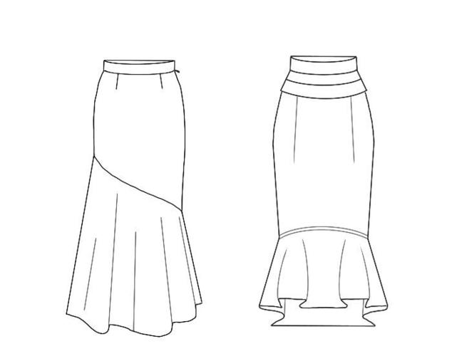 半身裙款式图