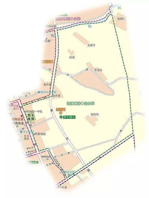 榆林城区小学划片范围公布,看看你家小孩到哪就读