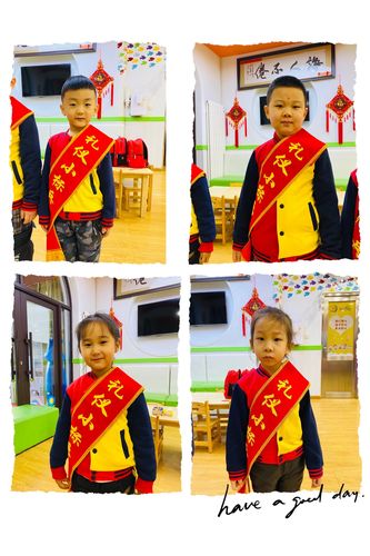我们早早地来到幼儿园,带上专属于我们的小绶带,当起了礼仪宝贝!