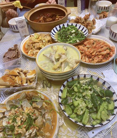 热热闹闹的周六小聚～周五小姊妹来家里吃饭,我烧了一桌菜