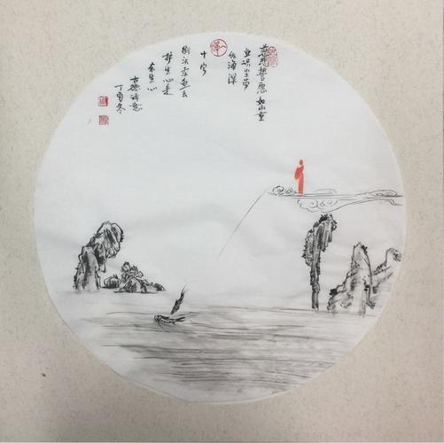 禅意水墨画之(心灵宁静)周修镇