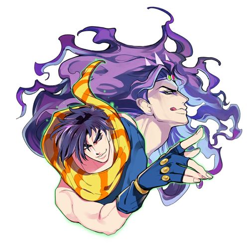 虽然二乔和大乔绅士风度的特征相反,但是依旧继承了jojo家的黄金精神