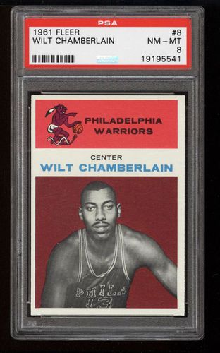1961 fleer basketball wilt chamberlain rookie rc