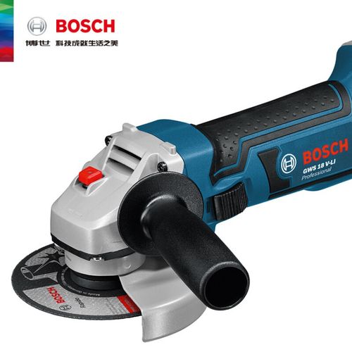 博世电动锂电充电角磨机gws18v-li切割机手磨机磨光机抛光机100mm