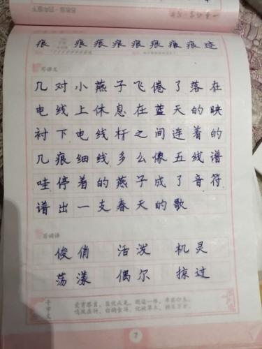 因为想写一手漂亮的汉字,我还描了字帖
