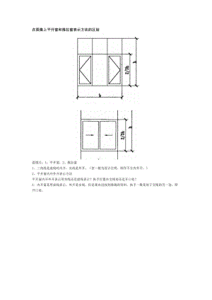 在图集,图纸上平开窗和推拉窗表示方法的区别