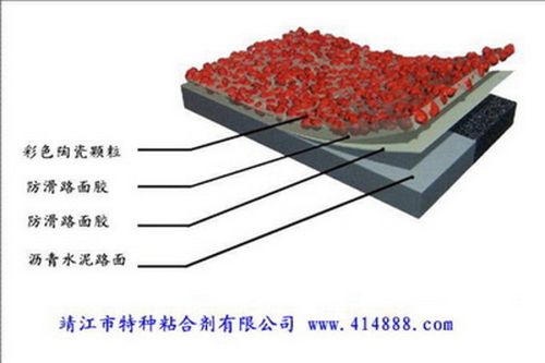 彩色陶瓷颗粒防滑路面胶粘结剂 防滑路面涂料 陶瓷骨料粘接用.