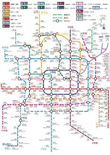 北京地铁线路图矢量素材
