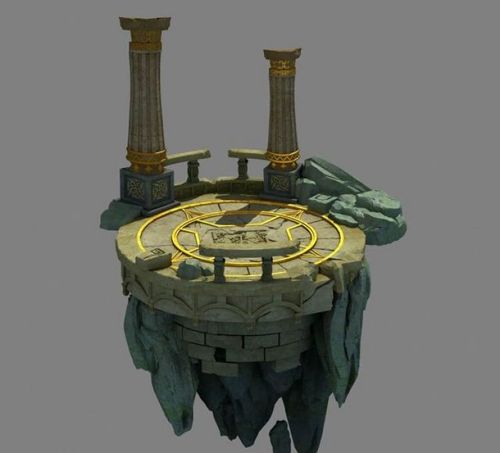 游戏场景地形模型