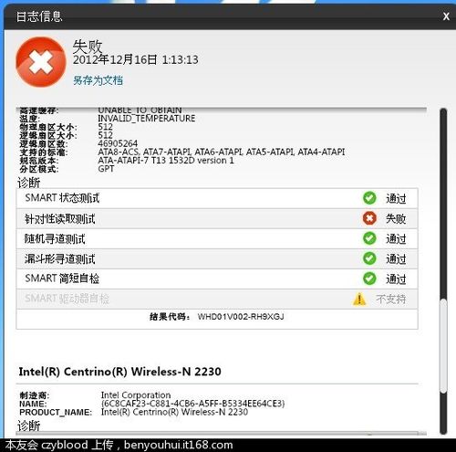 针对性读取测试失败和smart驱动器自检不支持是什么意思.