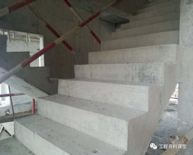 图25-5 浇筑完混凝土后楼梯踏步实例图 id:gczlkt 喜讯 id:gczbpt id