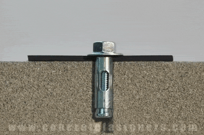 对于深度,一般要是膨胀螺栓的长度加5mm,这是防止有杂质落入孔内,螺栓