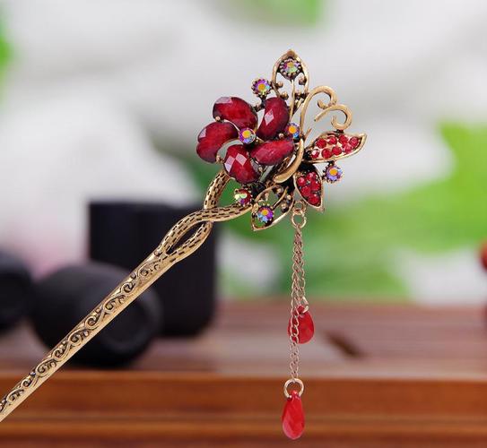 复古宫廷头花发簪 古典步摇古代盘发簪子 古装头饰商品大图