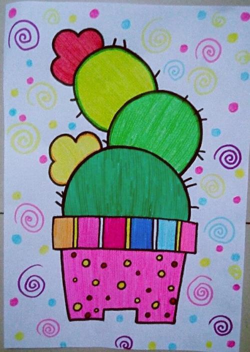 插画 手绘 水彩笔 随笔 儿童画 卡通 植物