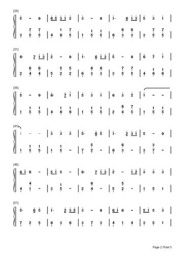 萱草花 钢琴数字简谱-电影《你好,李焕英》主题曲-张小斐