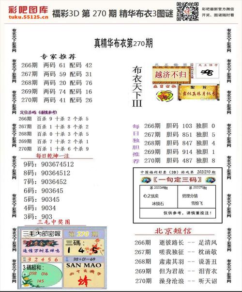 福彩3d精华布衣3