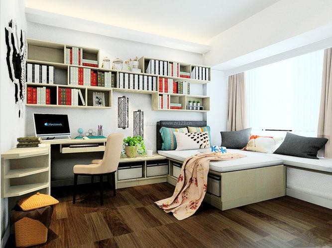 10平米儿童卧室书架的样式图片_装信通网效果图